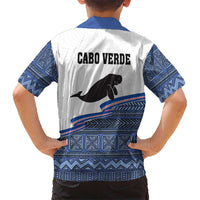 Cape Verde Manatee Hawaiian Shirt Pattern With Flag Color - Wonder Print Shop