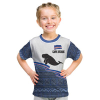 Cape Verde Manatee Kid T Shirt Pattern With Flag Color - Wonder Print Shop