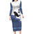 Cape Verde Manatee Long Sleeve Bodycon Dress Pattern With Flag Color - Wonder Print Shop