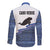Cape Verde Manatee Long Sleeve Button Shirt Pattern With Flag Color - Wonder Print Shop