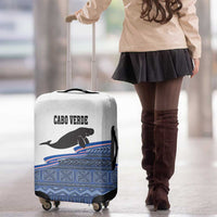 Cape Verde Manatee Luggage Cover Pattern With Flag Color - Wonder Print Shop