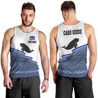 Cape Verde Manatee Men Tank Top Pattern With Flag Color - Wonder Print Shop