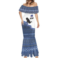 Cape Verde Manatee Mermaid Dress Pattern With Flag Color - Wonder Print Shop