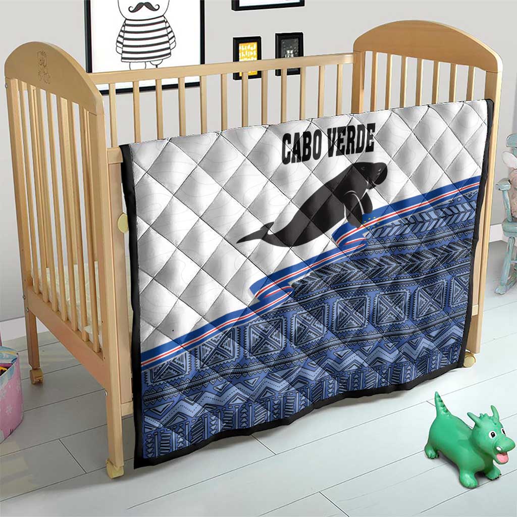 Cape Verde Manatee Quilt Pattern With Flag Color - Wonder Print Shop