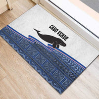 Cape Verde Manatee Rubber Doormat Pattern With Flag Color - Wonder Print Shop