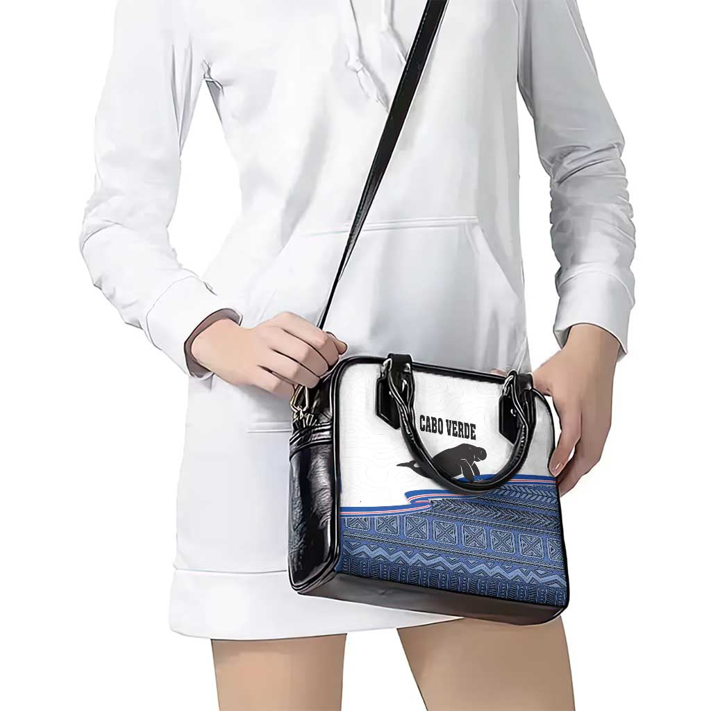 Cape Verde Manatee Shoulder Handbag Pattern With Flag Color