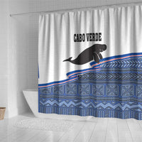 Cape Verde Manatee Shower Curtain Pattern With Flag Color