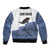 Cape Verde Manatee Sleeve Zip Bomber Jacket Pattern With Flag Color - Wonder Print Shop