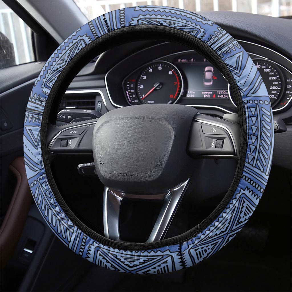 Cape Verde Manatee Steering Wheel Cover Pattern With Flag Color - Wonder Print Shop