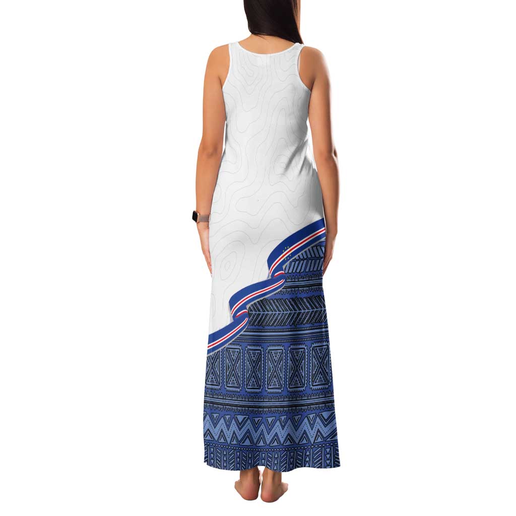 Cape Verde Manatee Tank Maxi Dress Pattern With Flag Color - Wonder Print Shop