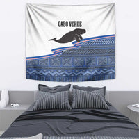 Cape Verde Manatee Tapestry Pattern With Flag Color - Wonder Print Shop
