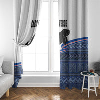 Cape Verde Manatee Window Curtain Pattern With Flag Color - Wonder Print Shop