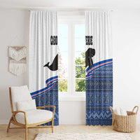 Cape Verde Manatee Window Curtain Pattern With Flag Color - Wonder Print Shop