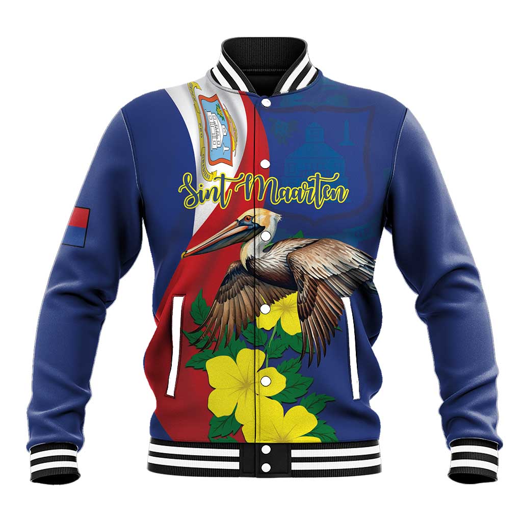 Personalized Sint Maarten Flag Day Baseball Jacket 40th Anniversary Semper Progrediens