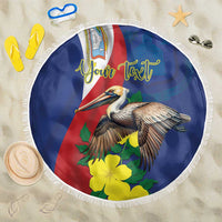 Personalized Sint Maarten Flag Day Beach Blanket 40th Anniversary Semper Progrediens