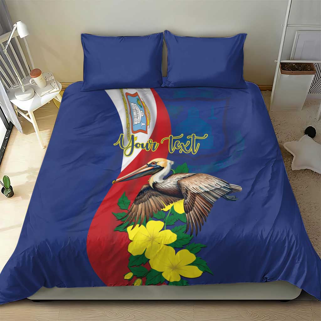 Personalized Sint Maarten Flag Day Bedding Set 40th Anniversary Semper Progrediens