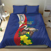 Personalized Sint Maarten Flag Day Bedding Set 40th Anniversary Semper Progrediens