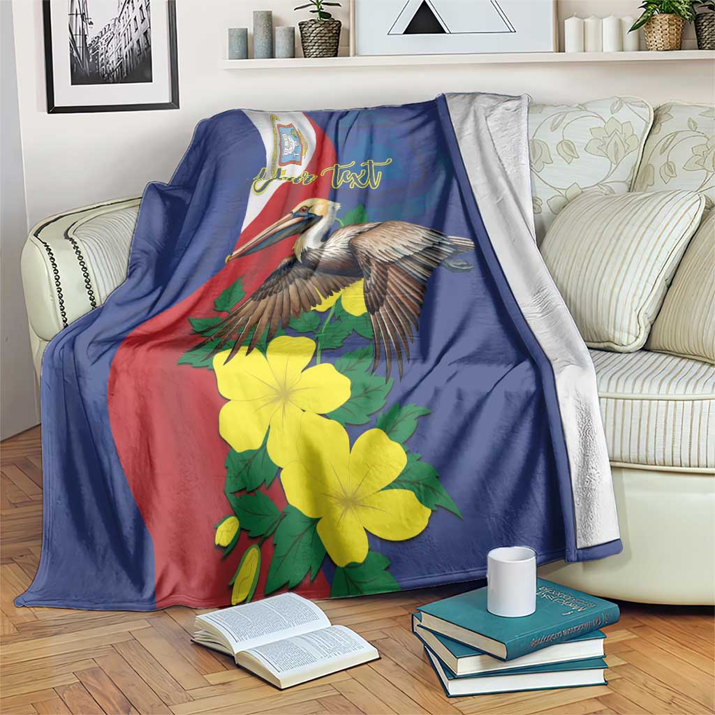 Personalized Sint Maarten Flag Day Blanket 40th Anniversary Semper Progrediens