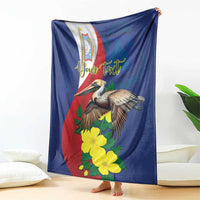Personalized Sint Maarten Flag Day Blanket 40th Anniversary Semper Progrediens