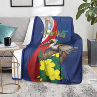 Personalized Sint Maarten Flag Day Blanket 40th Anniversary Semper Progrediens