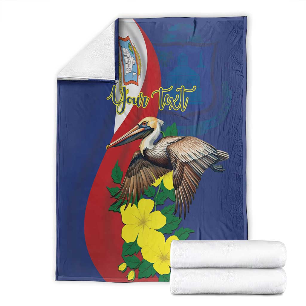 Personalized Sint Maarten Flag Day Blanket 40th Anniversary Semper Progrediens