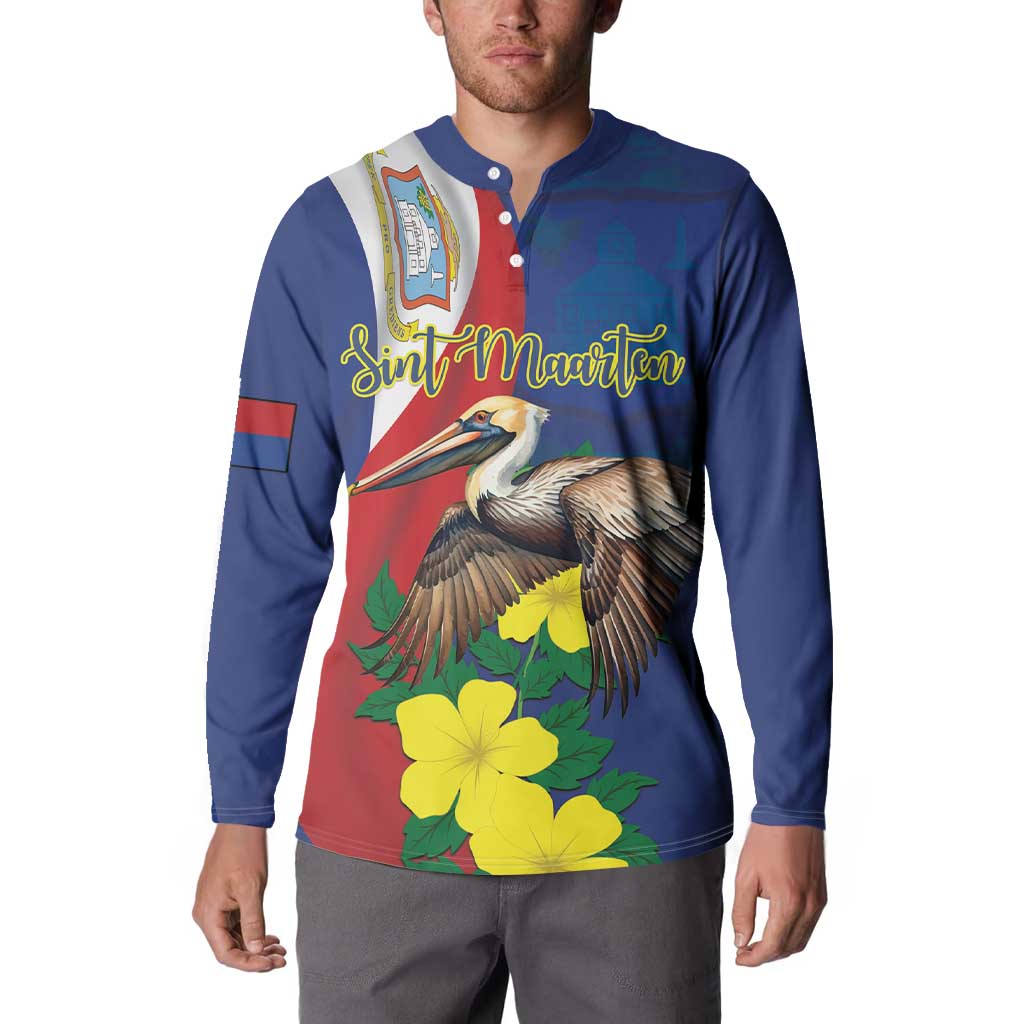 Personalized Sint Maarten Flag Day Button Sweatshirt 40th Anniversary Semper Progrediens