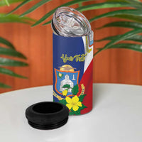 Personalized Sint Maarten Flag Day 4 in 1 Can Cooler Tumbler 40th Anniversary Semper Progrediens