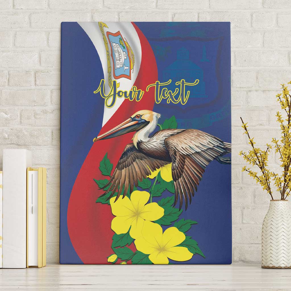 Personalized Sint Maarten Flag Day Canvas Wall Art 40th Anniversary Semper Progrediens