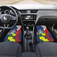 Personalized Sint Maarten Flag Day Car Mats 40th Anniversary Semper Progrediens