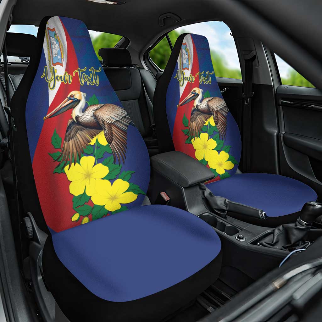 Personalized Sint Maarten Flag Day Car Seat Cover 40th Anniversary Semper Progrediens