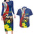 Personalized Sint Maarten Flag Day Couples Matching Long Sleeve Bodycon Dress and Hawaiian Shirt 40th Anniversary Semper Progrediens