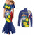 Personalized Sint Maarten Flag Day Couples Matching Mermaid Dress and Long Sleeve Button Shirt 40th Anniversary Semper Progrediens