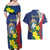 Personalized Sint Maarten Flag Day Couples Matching Off Shoulder Maxi Dress and Hawaiian Shirt 40th Anniversary Semper Progrediens