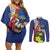 Personalized Sint Maarten Flag Day Couples Matching Off Shoulder Short Dress and Long Sleeve Button Shirt 40th Anniversary Semper Progrediens