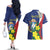 Personalized Sint Maarten Flag Day Couples Matching Off The Shoulder Long Sleeve Dress and Hawaiian Shirt 40th Anniversary Semper Progrediens