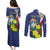 Personalized Sint Maarten Flag Day Couples Matching Puletasi and Long Sleeve Button Shirt 40th Anniversary Semper Progrediens