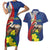 Personalized Sint Maarten Flag Day Couples Matching Short Sleeve Bodycon Dress and Hawaiian Shirt 40th Anniversary Semper Progrediens