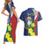 Personalized Sint Maarten Flag Day Couples Matching Short Sleeve Bodycon Dress and Hawaiian Shirt 40th Anniversary Semper Progrediens