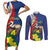Personalized Sint Maarten Flag Day Couples Matching Short Sleeve Bodycon Dress and Long Sleeve Button Shirt 40th Anniversary Semper Progrediens