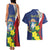 Personalized Sint Maarten Flag Day Couples Matching Tank Maxi Dress and Hawaiian Shirt 40th Anniversary Semper Progrediens
