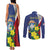 Personalized Sint Maarten Flag Day Couples Matching Tank Maxi Dress and Long Sleeve Button Shirt 40th Anniversary Semper Progrediens