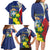 Personalized Sint Maarten Flag Day Family Matching Long Sleeve Bodycon Dress and Hawaiian Shirt 40th Anniversary Semper Progrediens