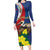 Personalized Sint Maarten Flag Day Family Matching Long Sleeve Bodycon Dress and Hawaiian Shirt 40th Anniversary Semper Progrediens