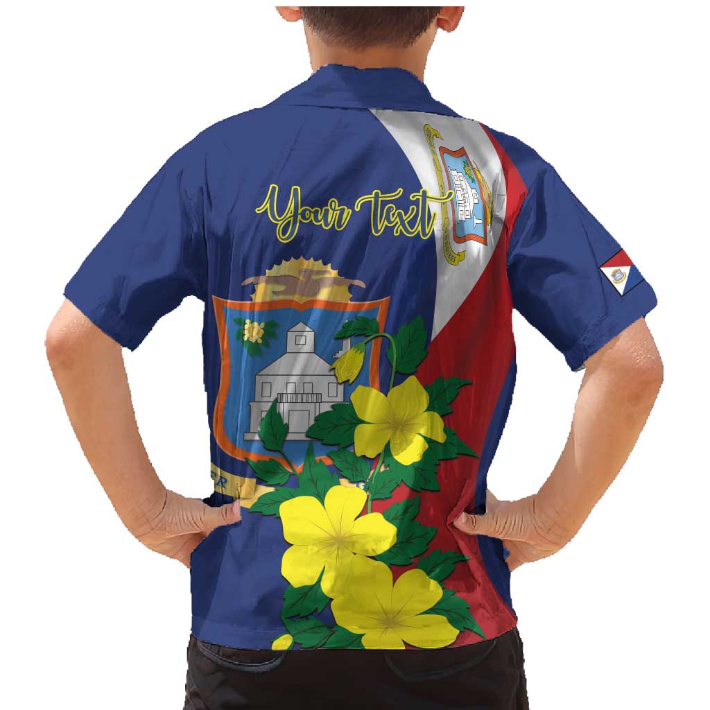 Personalized Sint Maarten Flag Day Family Matching Mermaid Dress and Hawaiian Shirt 40th Anniversary Semper Progrediens