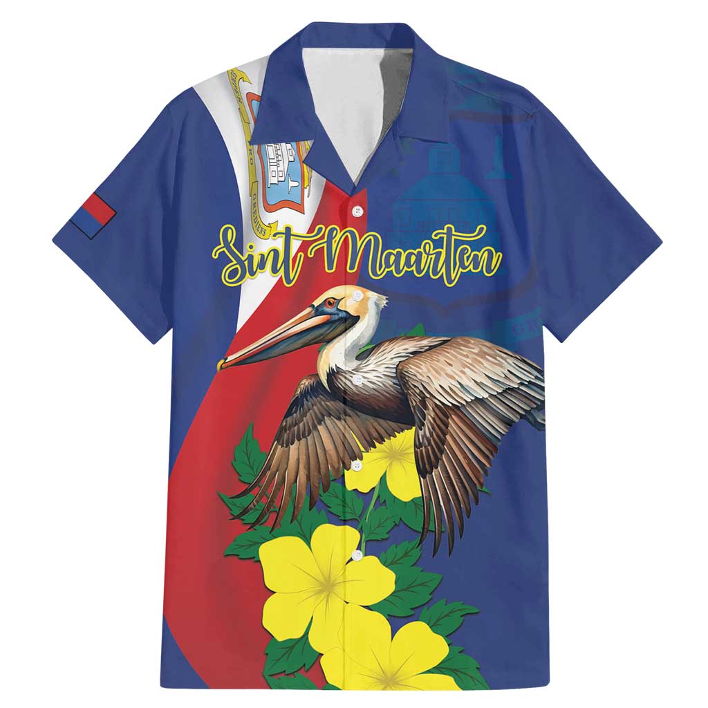 Personalized Sint Maarten Flag Day Family Matching Mermaid Dress and Hawaiian Shirt 40th Anniversary Semper Progrediens