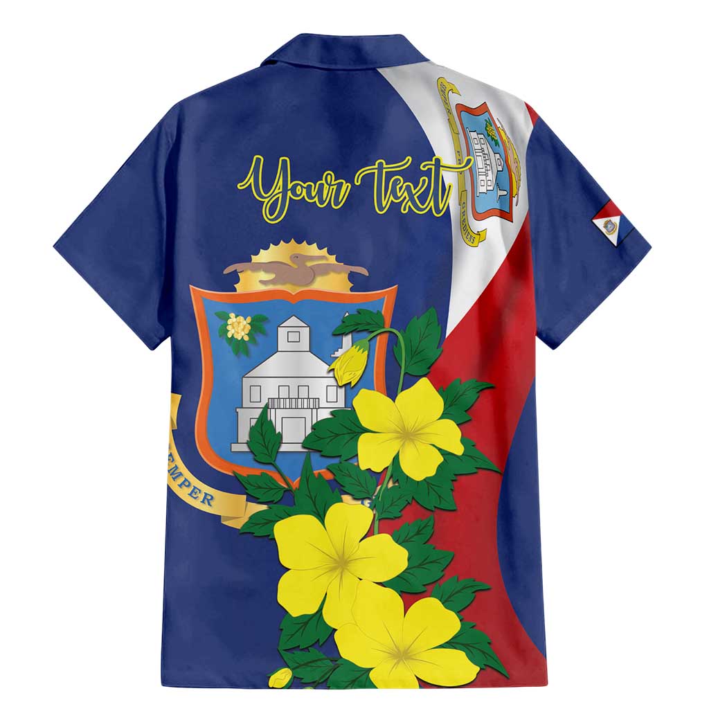 Personalized Sint Maarten Flag Day Family Matching Mermaid Dress and Hawaiian Shirt 40th Anniversary Semper Progrediens