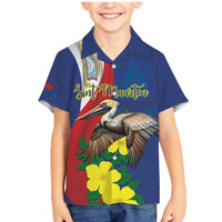 Personalized Sint Maarten Flag Day Family Matching Mermaid Dress and Hawaiian Shirt 40th Anniversary Semper Progrediens