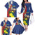 Personalized Sint Maarten Flag Day Family Matching Off The Shoulder Long Sleeve Dress and Hawaiian Shirt 40th Anniversary Semper Progrediens
