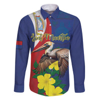 Personalized Sint Maarten Flag Day Family Matching Off The Shoulder Long Sleeve Dress and Hawaiian Shirt 40th Anniversary Semper Progrediens