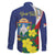 Personalized Sint Maarten Flag Day Family Matching Off The Shoulder Long Sleeve Dress and Hawaiian Shirt 40th Anniversary Semper Progrediens